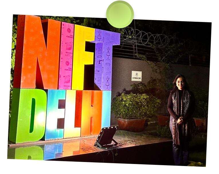 Teaching a class at NIFT Delhi